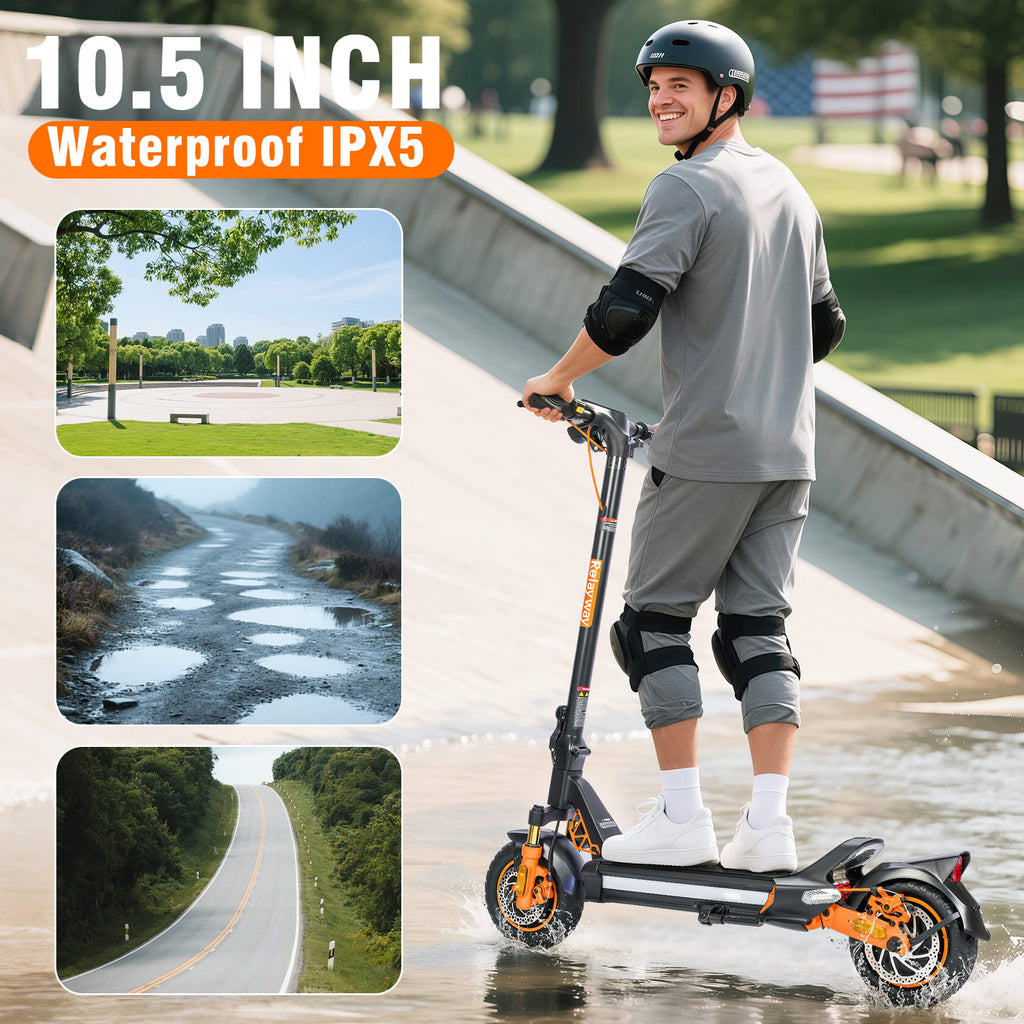 Dual Motor 1600W/Range 40 Miles/400 lb Capacity RelayWay Off Road Electric Scooter Long Range, Fast Electric Scooter 30 Mph Speed, 300+ lb Capacity &amp; Dual Suspension 